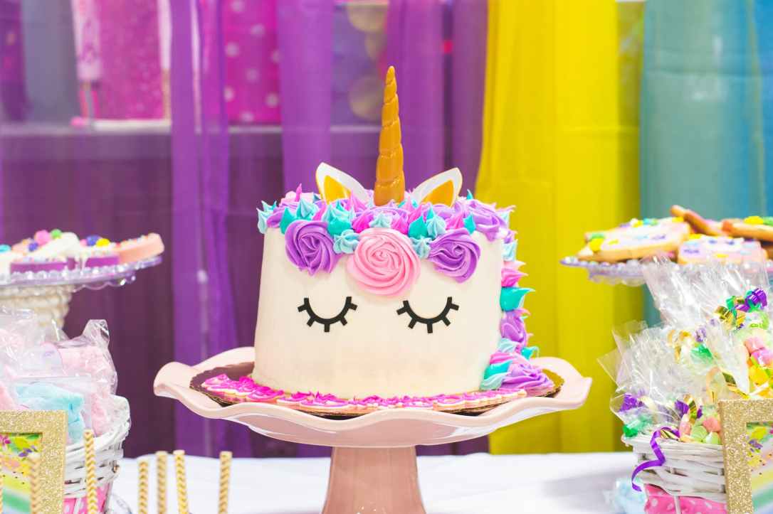 unicorn fondant cake